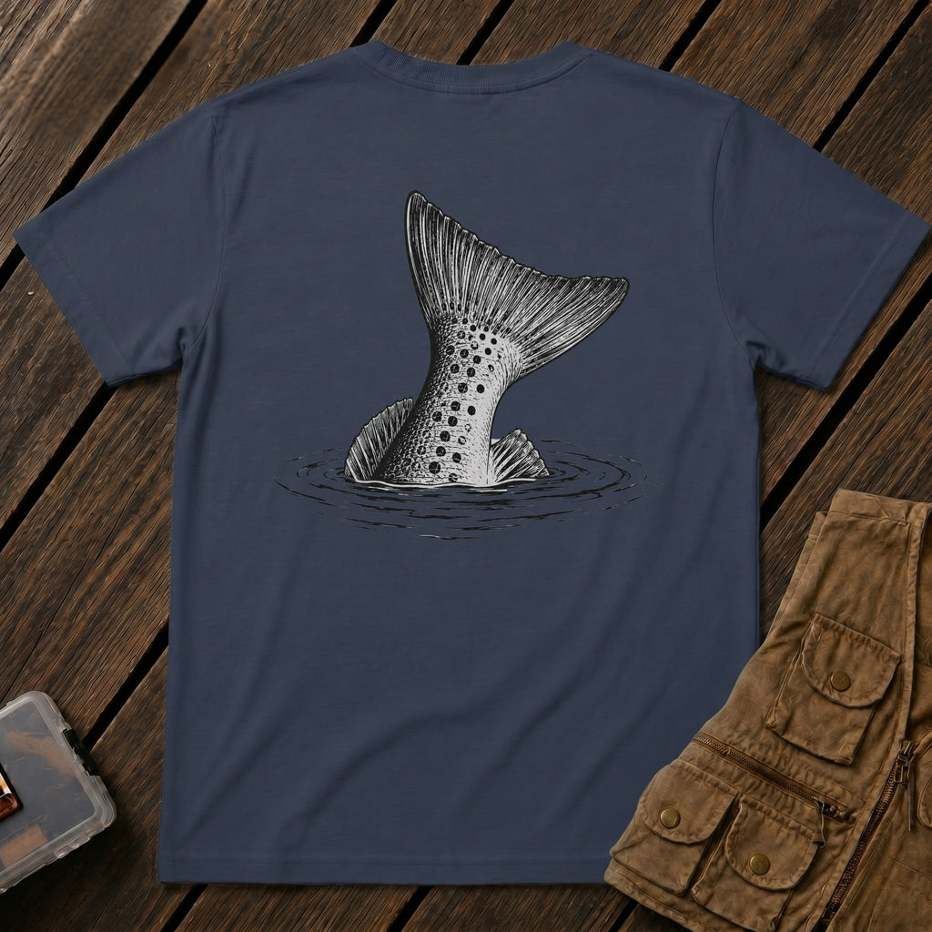 🐟Speckled Trout Tailing Black & White Back Design