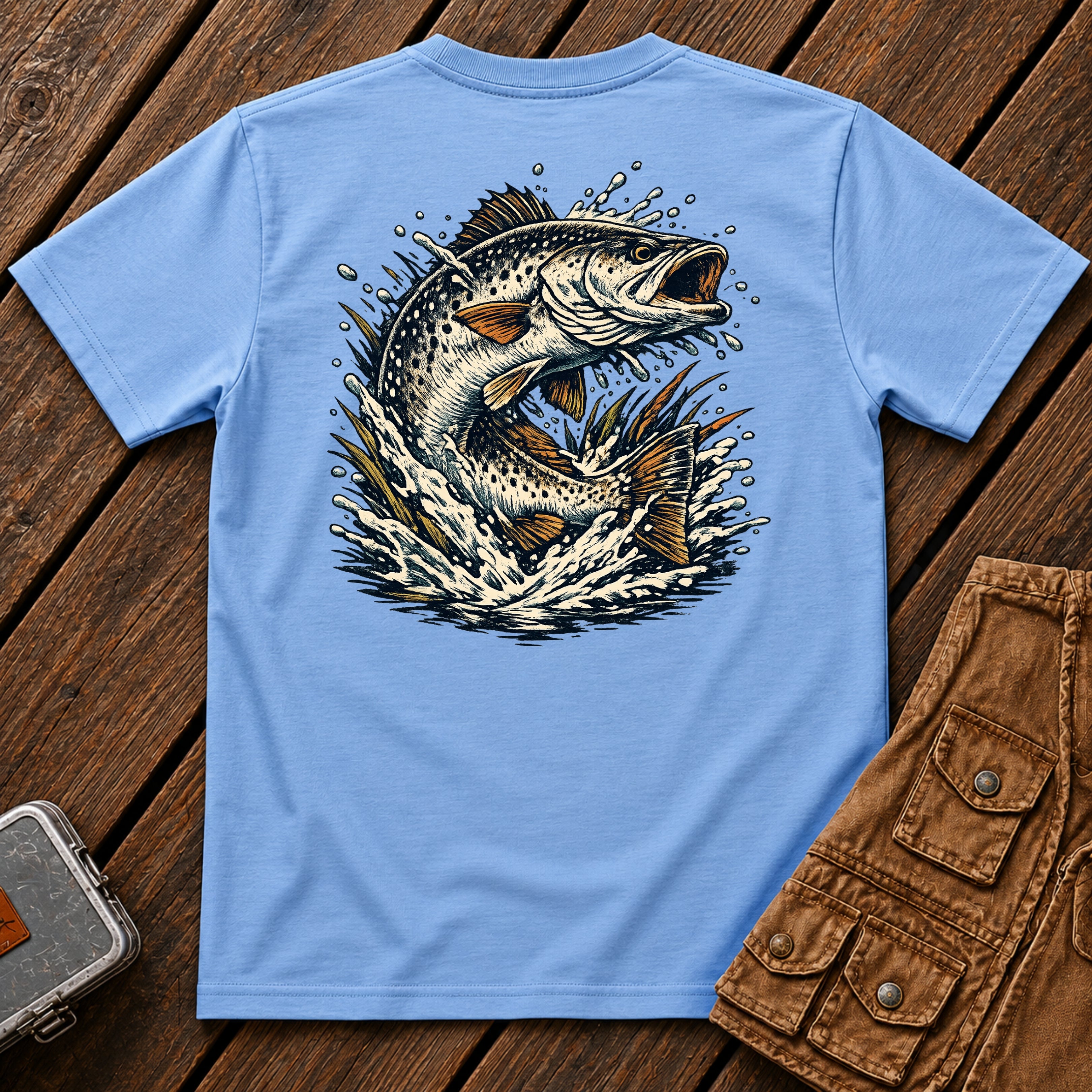 🐟Jumping Speckled Trout Back Design