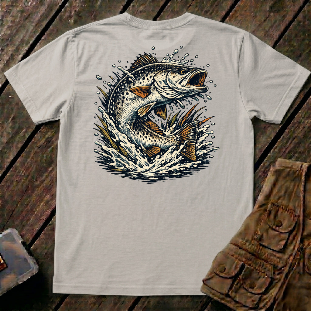 🐟Jumping Speckled Trout Back Design