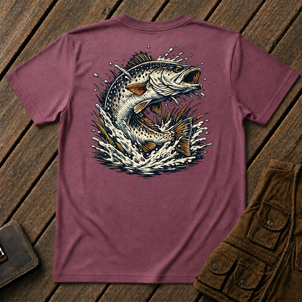 🐟Jumping Speckled Trout Back Design