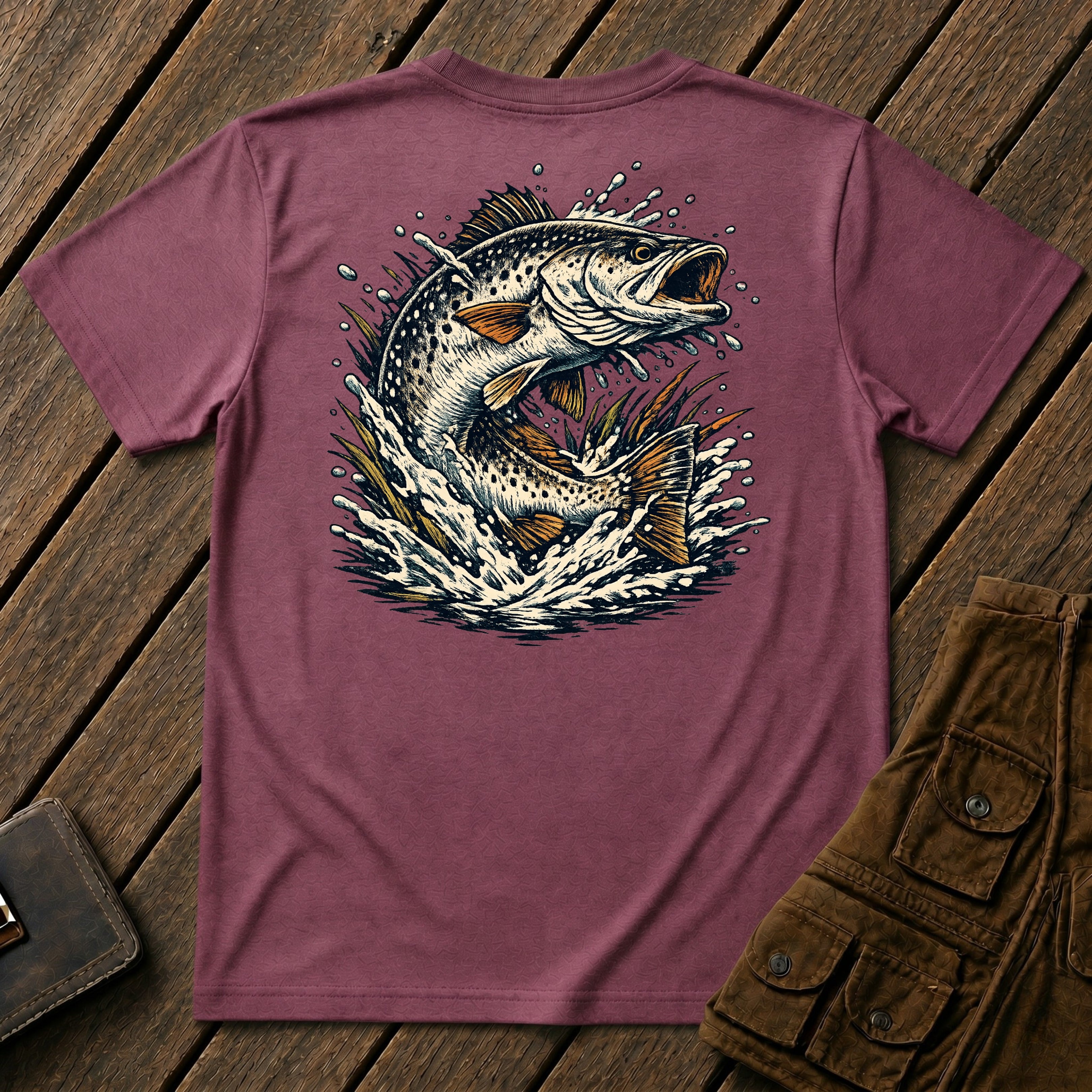 🐟Jumping Speckled Trout Back Design