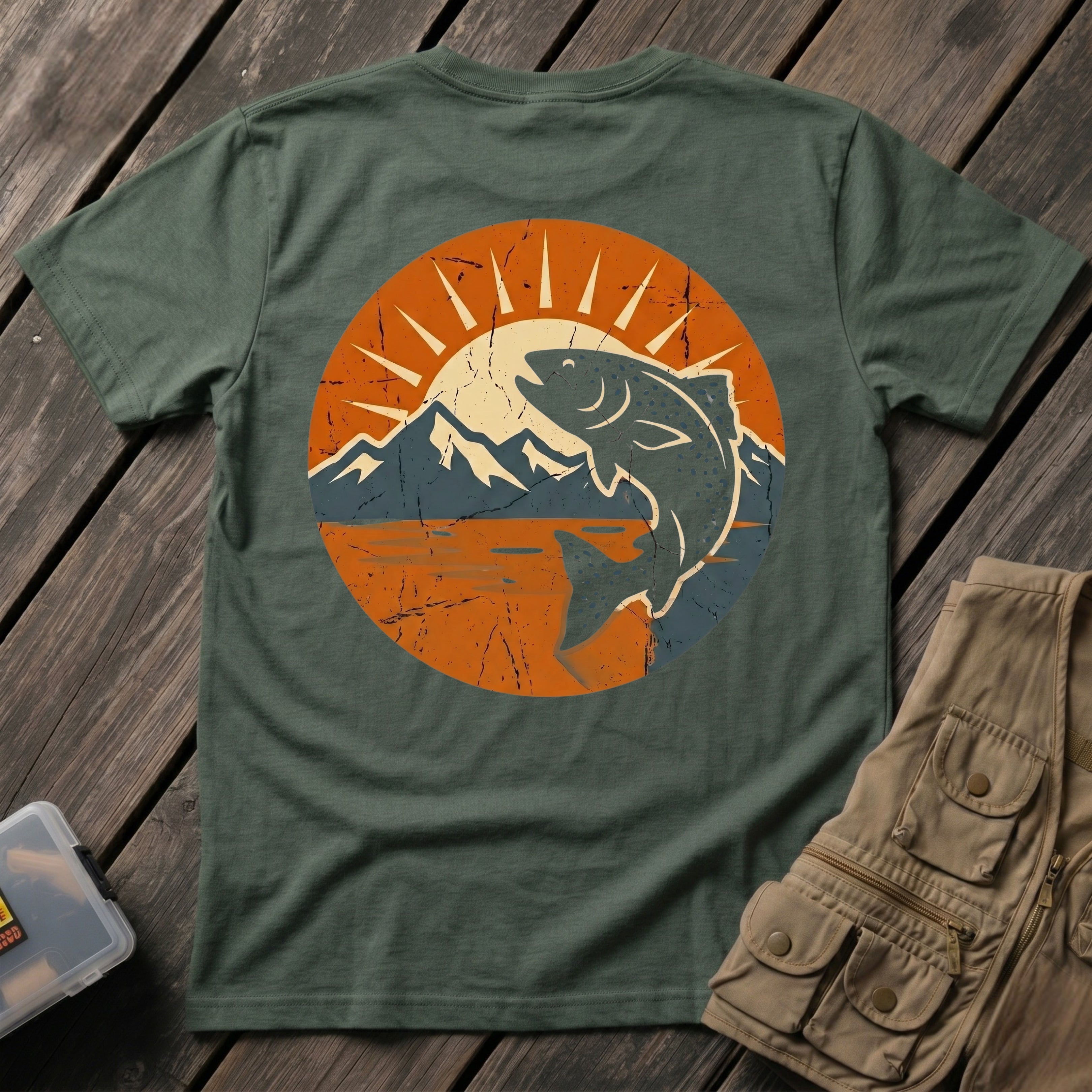 🐟Speckled Trout Mountain Morning Back Design