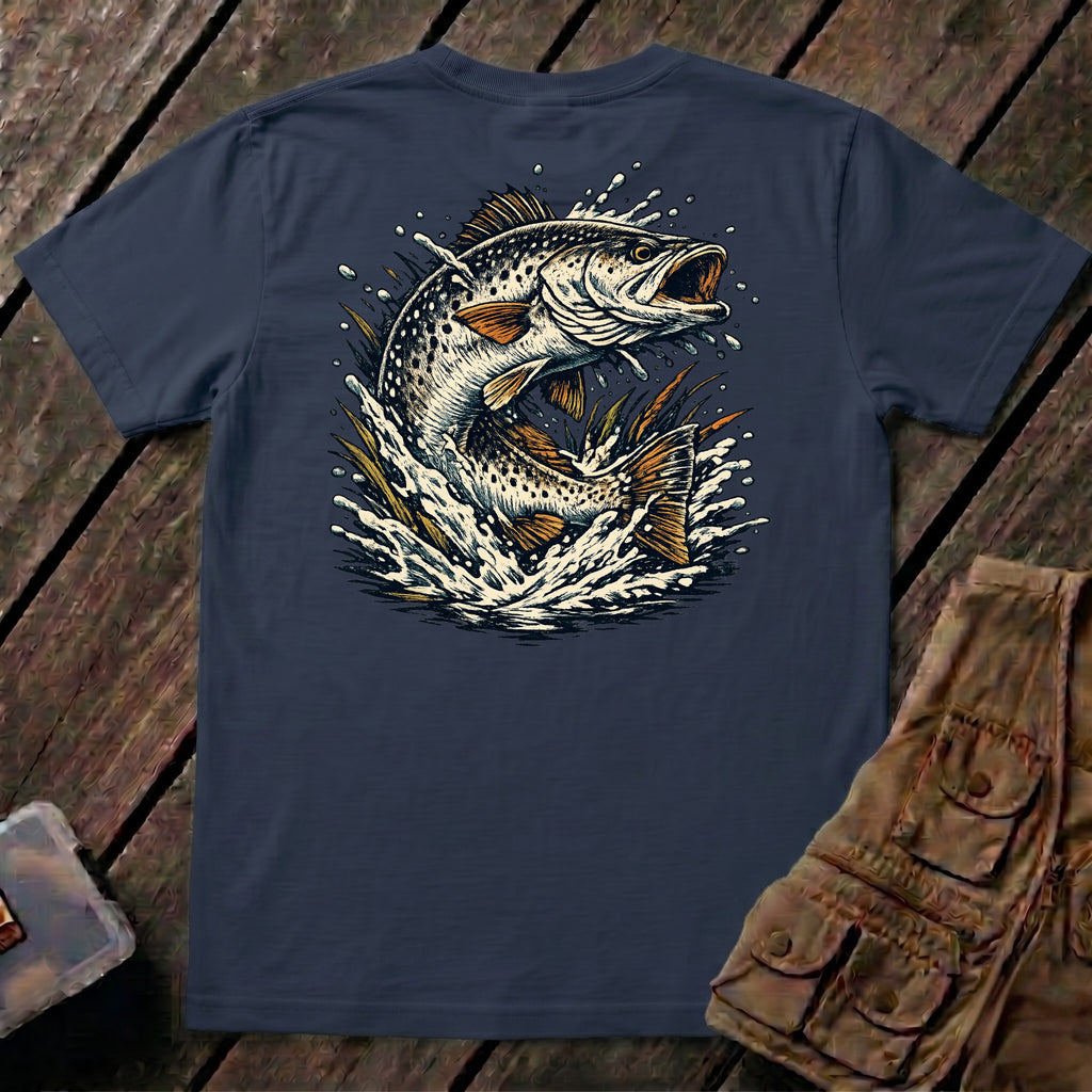 🐟Jumping Speckled Trout Back Design