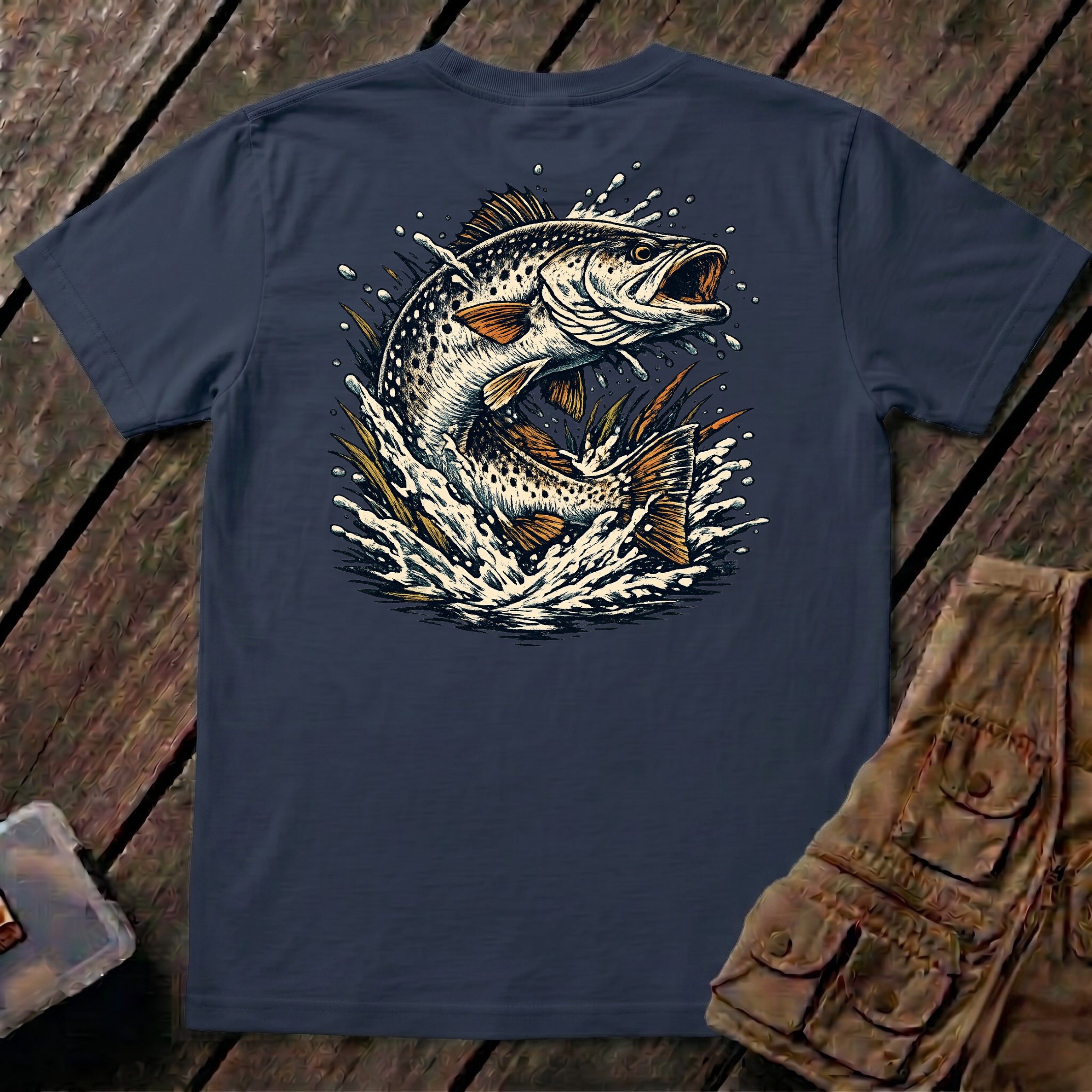 🐟Jumping Speckled Trout Back Design
