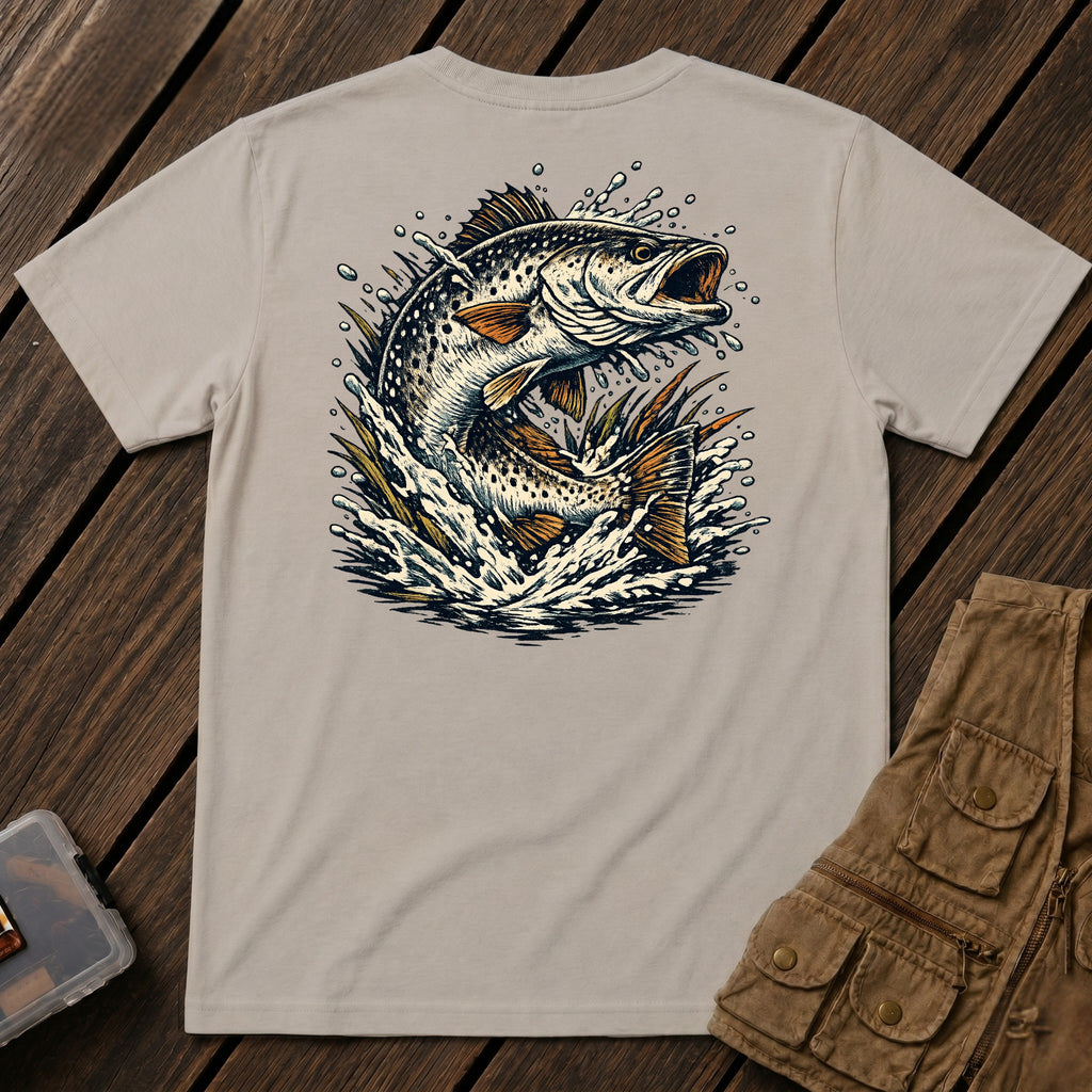 🐟Jumping Speckled Trout Back Design