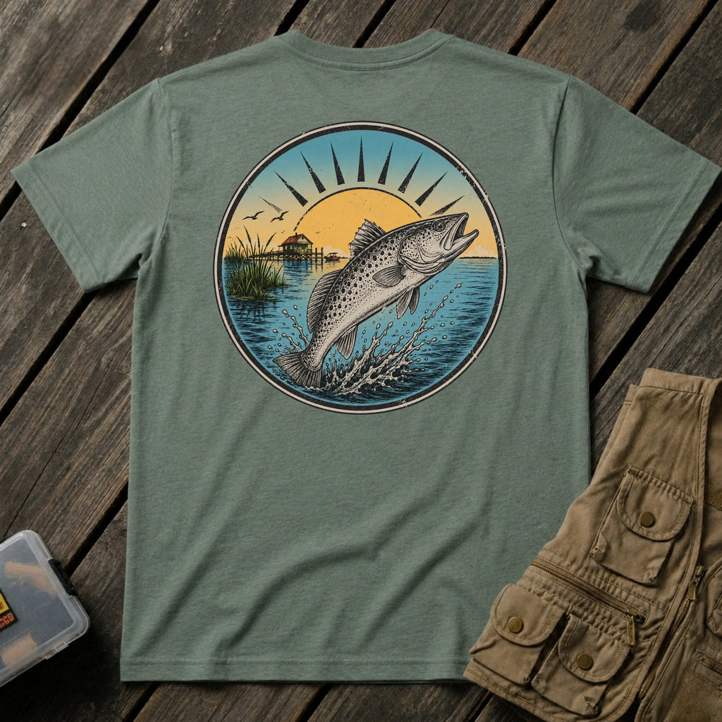 🐟Trout in Morning Sun Aqua_Back Design