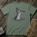 🐟Speckled Trout Tailing Black & White Back Design