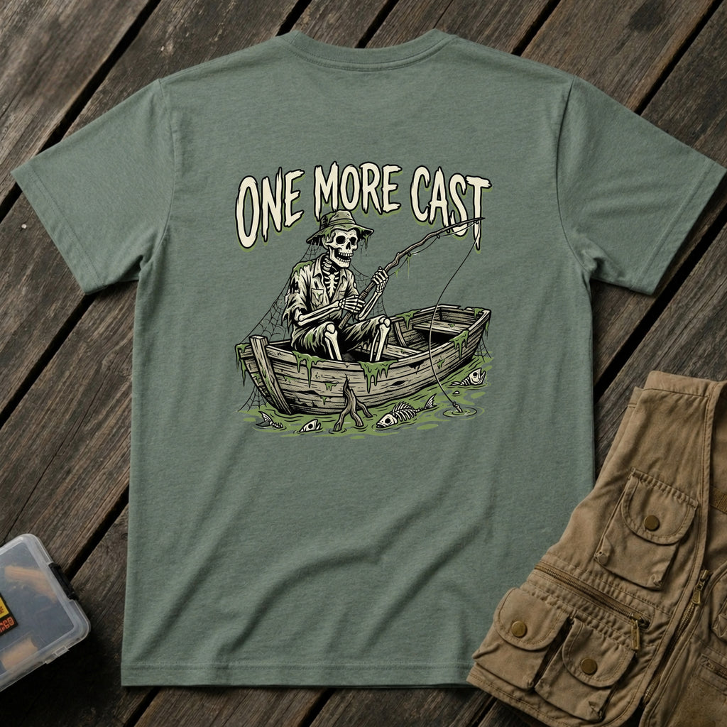 One More Cast Skeleton Back Design