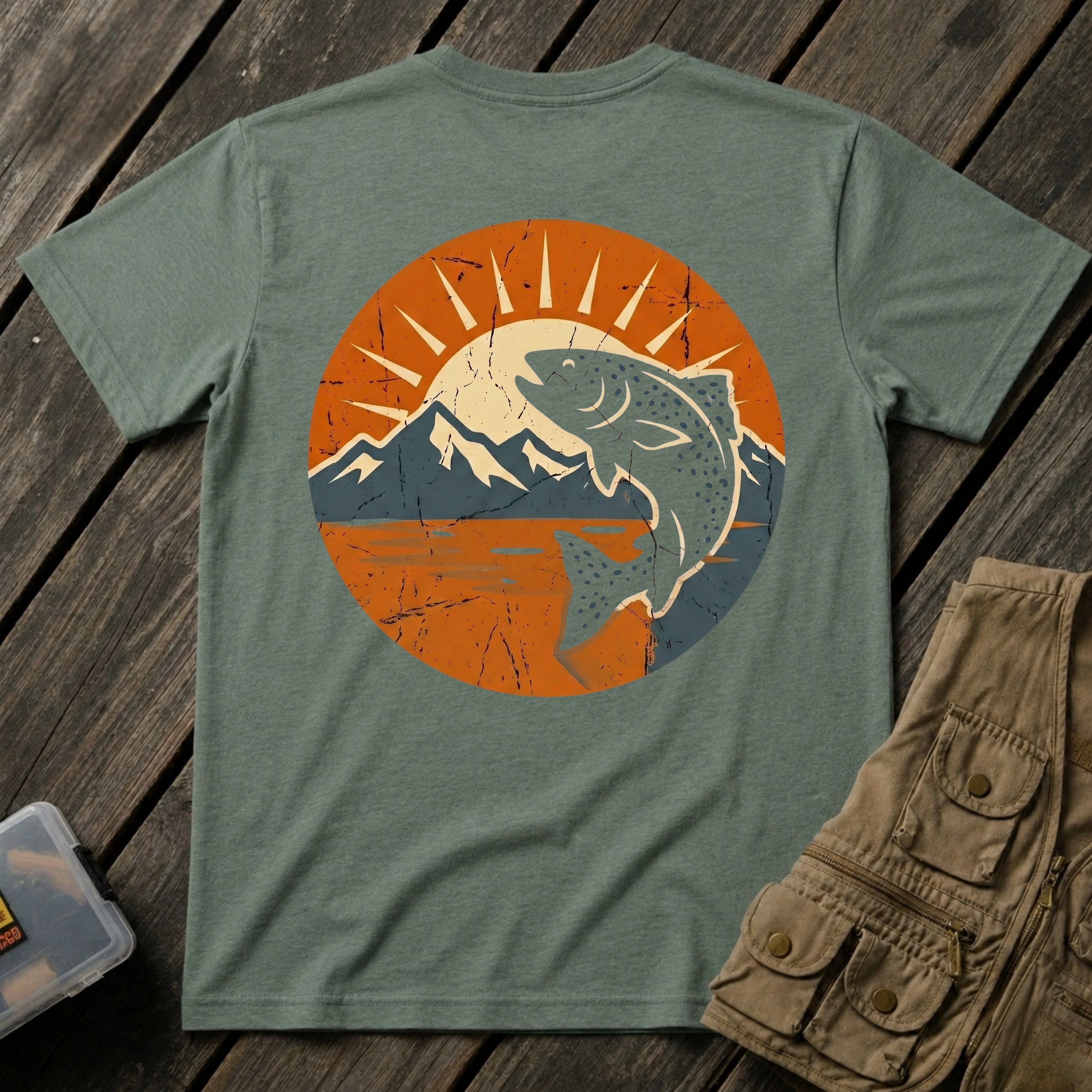 🐟Speckled Trout Mountain Morning Back Design