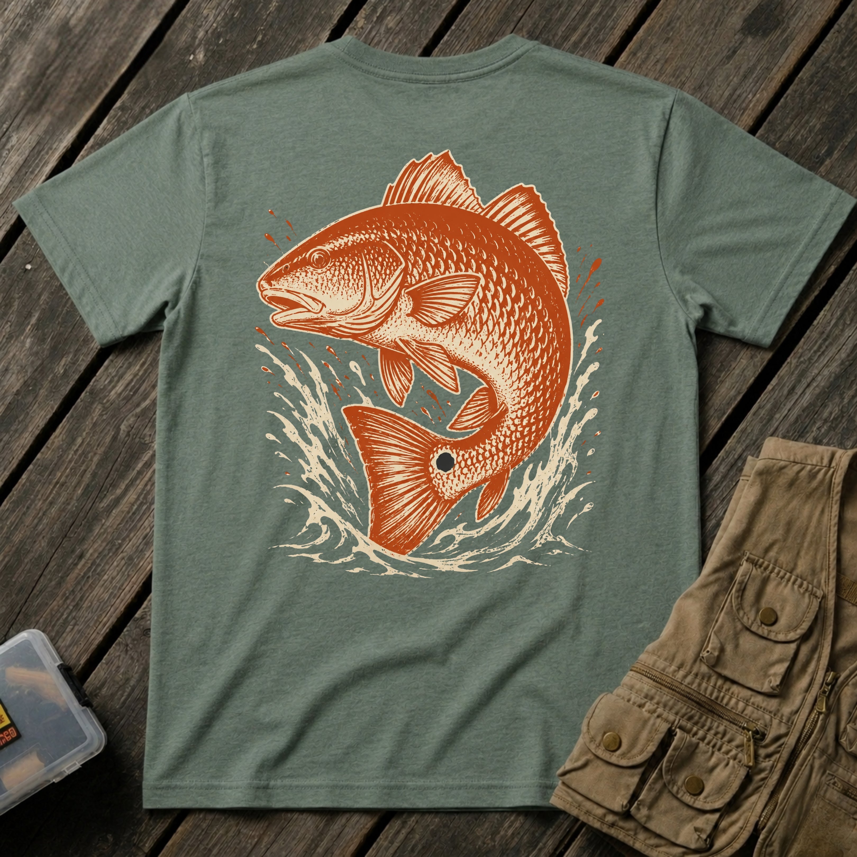 🐟Redfish Twist Left  Back Design