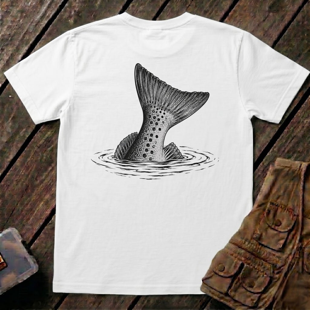 🐟Speckled Trout Tailing Black & White Back Design