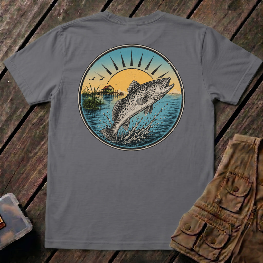 🐟Trout in Morning Sun Aqua_Back Design