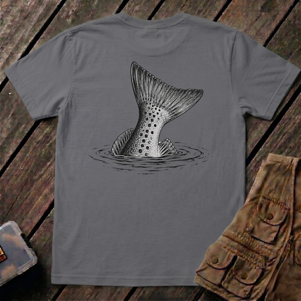 🐟Speckled Trout Tailing Black & White Back Design