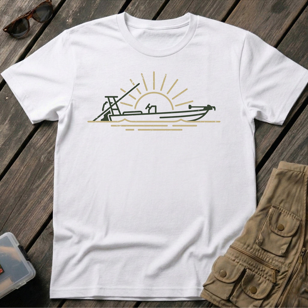 Line Drawing of Boat & Pole
